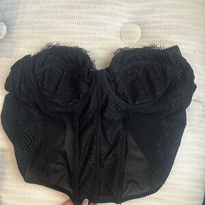 Black lace garage corset top.
